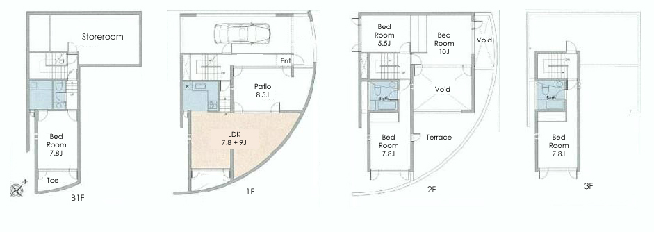 Tadao Ando Aobadai House Floorplan JAPAN PROPERTY CENTRAL K K 